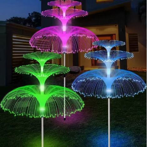 Solarleuchte Für Den Außenbereich, 4 Stück, Wasserdichte Garten-solarlampe, 7 Wechselnde Farben, Solarlampen, Dekorative Lichter Für Hochzeit, Weihnachten, Garten, Rasen, Terrasse, Weg, Gehweg, Dreist