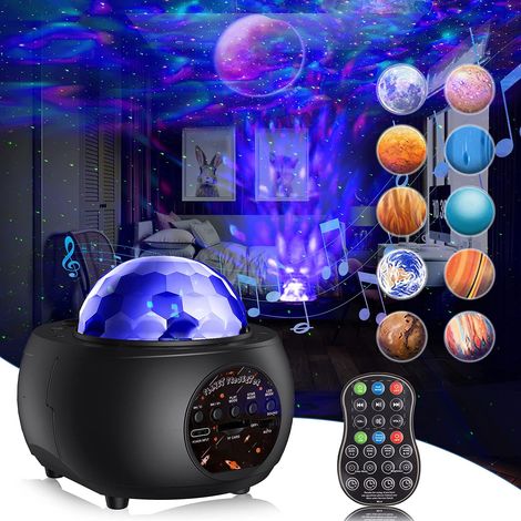 Sternprojektorlampe, Sternenhimmelprojektor 32 Modi 10 Planeten, Wiederaufladbares Kinder-nachtlicht, Led-sternprojektorlampe, Einstellbare Helligkeit, Bluetooth Mit Fernbedienung Für Baby-erwachsene