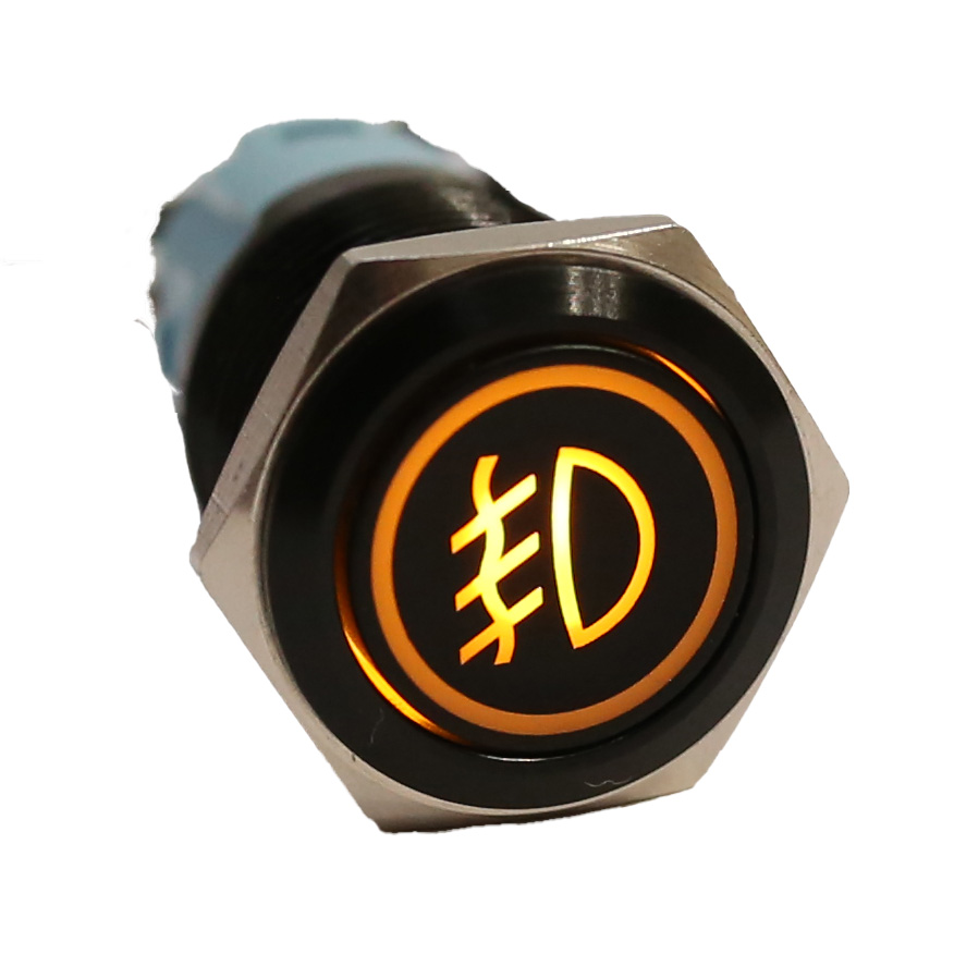 Nebelscheinwerferschalterknopf, 16 Mm Led, Orange, Bistabil