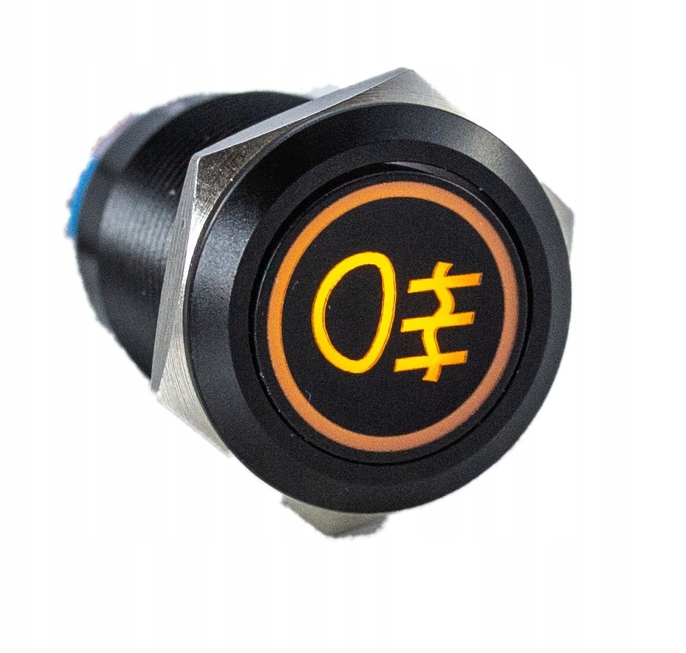 Nebelscheinwerferschalterknopf, 19-mm-led, Orange, Bistabil