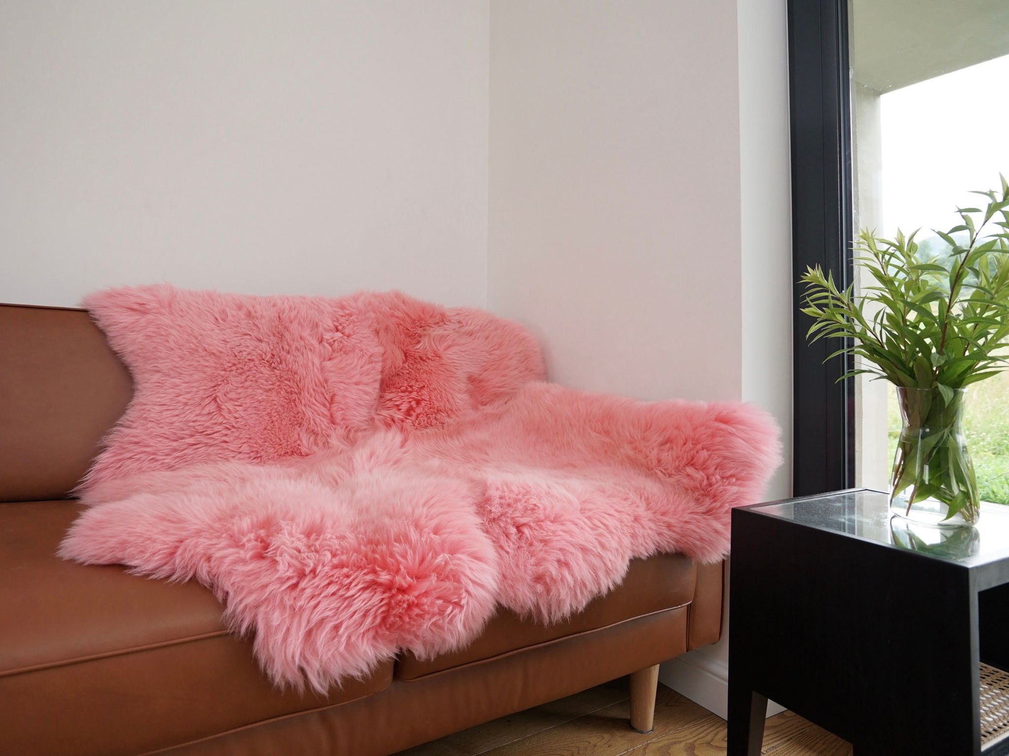 Riesige Schaffelldecke In Rosa, Doppelgröße Xxxl, Echtes Schaffell, 127 X 127 Cm, Dekorativer Teppich, Natürlich, Bequem Und Gemütlich