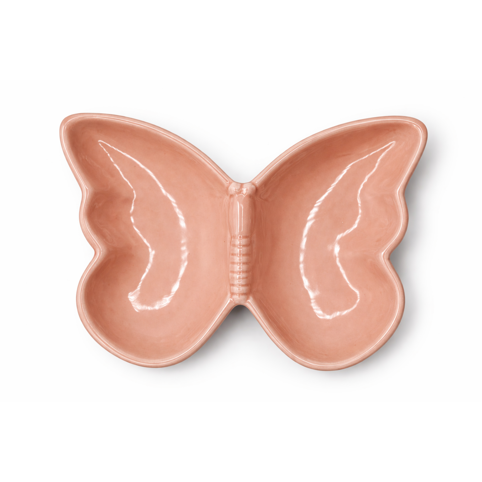 Keramikplatte Schmetterlingsschale Rosa 20,7 X 15,6 X 2,9 Cm