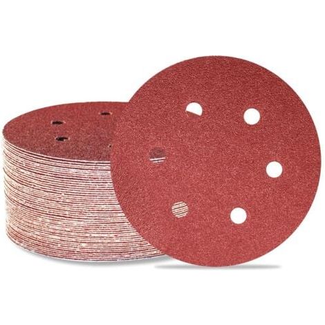 50er-pack Schleifscheiben, 150 Mm, 6 Löcher, Körnung 40, Exzenterschleifpapier Für Holzbearbeitung, Automobil, Metall