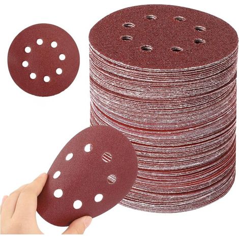 Schleifscheiben 125 Mm, 60 Stück, 8-loch-schleifscheiben, Schleifscheiben Für Exzenterschleifer, 10p40, 10p60, 10p80, 10p180, 10p240, 10p320