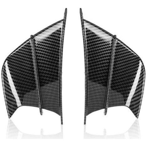 2 Stück Motorrad-flügel, Motorrad-verkleidungsflügel, Motorrad-aerodynamik-flügel-kit, Kohlefaser-verkleidungsflügel, Motorrad-winglet-spoiler Für Die Meisten Elektrischen Motorrad-roller, Schwarze Ko