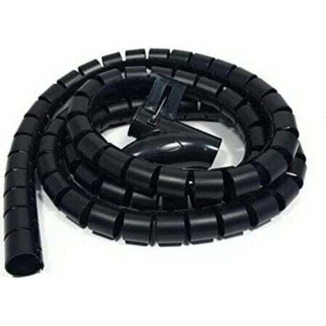 3 M Desktop-kabelkanal, Kabelschutzhülle, Aufbewahrungswickelrohr, Flexibler Spiralschlauch, Geeignet Für 22-mm-kabel – Schwarz
