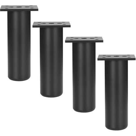 4 Stück Möbelbeine Aus Aluminiumlegierung, Schrankbeine Für Küche, Sofa, Tisch, Metall, Höhe 200 Mm, Schwarz