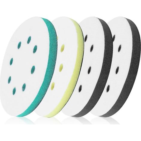 4 Stück Weiches Schleifpad, 125 Mm Schleifer-schnittstellenpad, 8-loch-schleifpad, Schaumstoff-schwamm-schnittstellenpad, Ersatzpad Für Schleifer