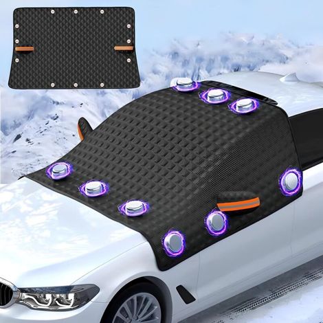 Auto-windschutzscheibenabdeckung, Faltbarer Winterschutz, Anti-frost-autoabdeckung, Auto-sonnenschutz, Universell Für Anti-frost-schnee-anti-eis-uv-sonnenschutz, 230 X 45 Cm, Schwarz