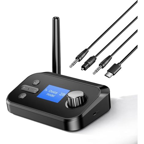 Bluetooth-sender-empfänger Für Fernseher, Bluetooth-audio-adapter Mit 3,5-mm-aux-/optischem Lautsprecher Für Airpods-headsets