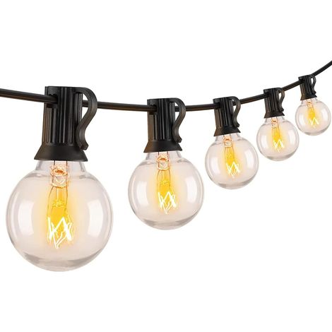 Crea – Ip44 Wasserdichte G40-led-außenlichtgirlande – Länge 3 M – 10 Glühbirnen + 1 Ersatz – Für Hochzeits- Und Weihnachtsveranstaltungen