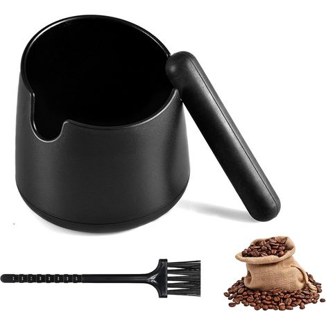 Filterhalter-abstichbehälter Mit Reinigungsbürste, Mattschwarz, Kaffeesatz, Kaffeemaschine, Filterbox, Filterhalter, Zubehör