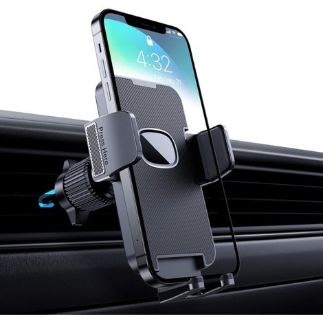 Kfz-handyhalterung [clip In Militärqualität] 360 Grad Drehbare Handyhalterung Für Lüftungsschlitze Im Auto, Gps Für Iphone Und Android-smartphone (schwarz), Trimec