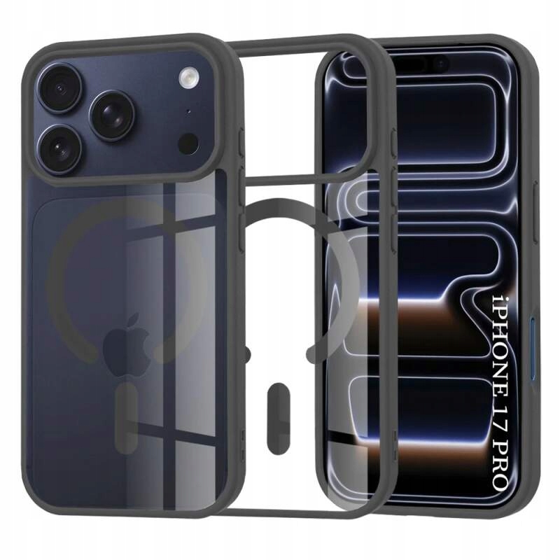 Magsafe Hülle Für Iphone 17 Pro, Schwarz, Tpu-pc-schutz, Transparent