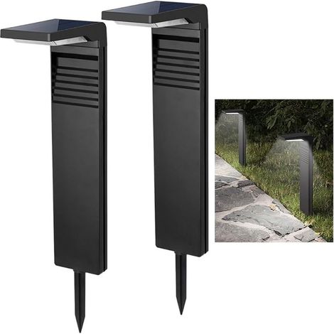 Solarleuchten Für Den Außenbereich, 2 Stück, Led-solar-gartenpoller Mit 2 Farbtemperaturen, Ip65, Wasserdicht, Für Auffahrten Im Freien