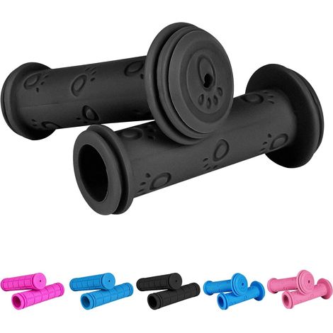 Süße Kinderfahrradgriffe 22 Mm – Rutschfestes Gummi, Dämpfend, Für Roller/laufrad – Schwarz