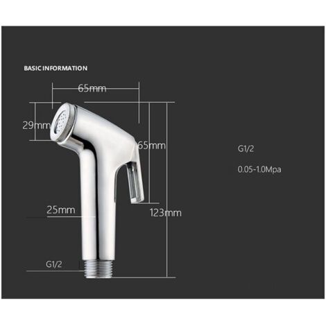 Toilettenhygieneset. 3-wege-wasserhahn + Abs-handbrause + 1,5 M Schlauch + Halterung