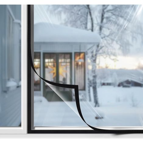 Fenster-isolierfolie, Anti-kälte-winter, Transparente Fenster-isolierfolie Aus Dickem Eva-material, Fenster-isolier-set Mit Klebestreifen Für Einfache Installation, 100 X 135 Cm