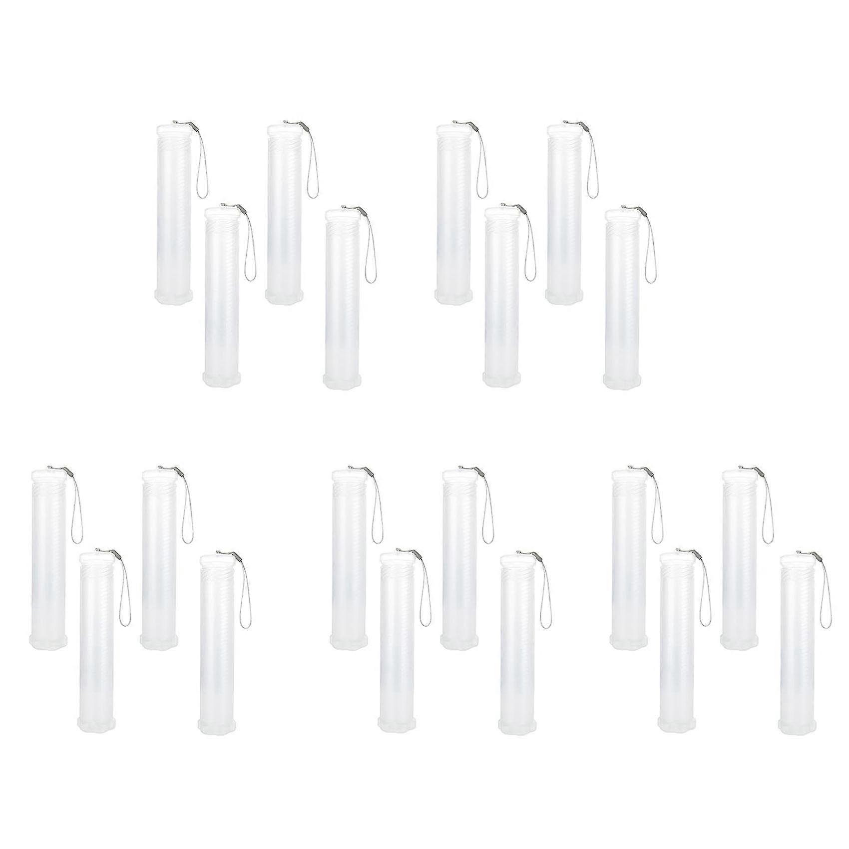 Lot De 20 Étuis Extensibles En Plastique Pour Pinceaux, Tubes Transparents Pour Pinceaux Longs, Rangement Pour Crayons