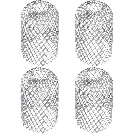 4 Stück Dachrinnenfilter, Dachrinnenfilter, Dachrinnensieb, Laubstopper, Laubschutz, Dachrinnenabdeckung, Edelstahl, 6,69 X 3,15 Zoll