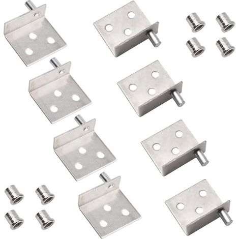 4er-pack Drehscharniere Mit Verdecktem Schaft Für Holzschranktüren Mit Stift Für Frei Schwenkbare Holzschranktüren (silber)