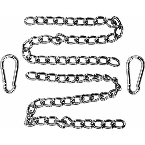 Stuhlkette 4 Mm Hängemattenkette Edelstahlkette 100/39,37 Zoll Kettenlänge Mit Zwei Karabinern Für Schaukel, Schulterstuhl