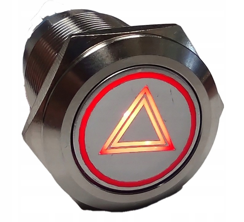 Notlicht-bistabil-taster 19x38mm Silber