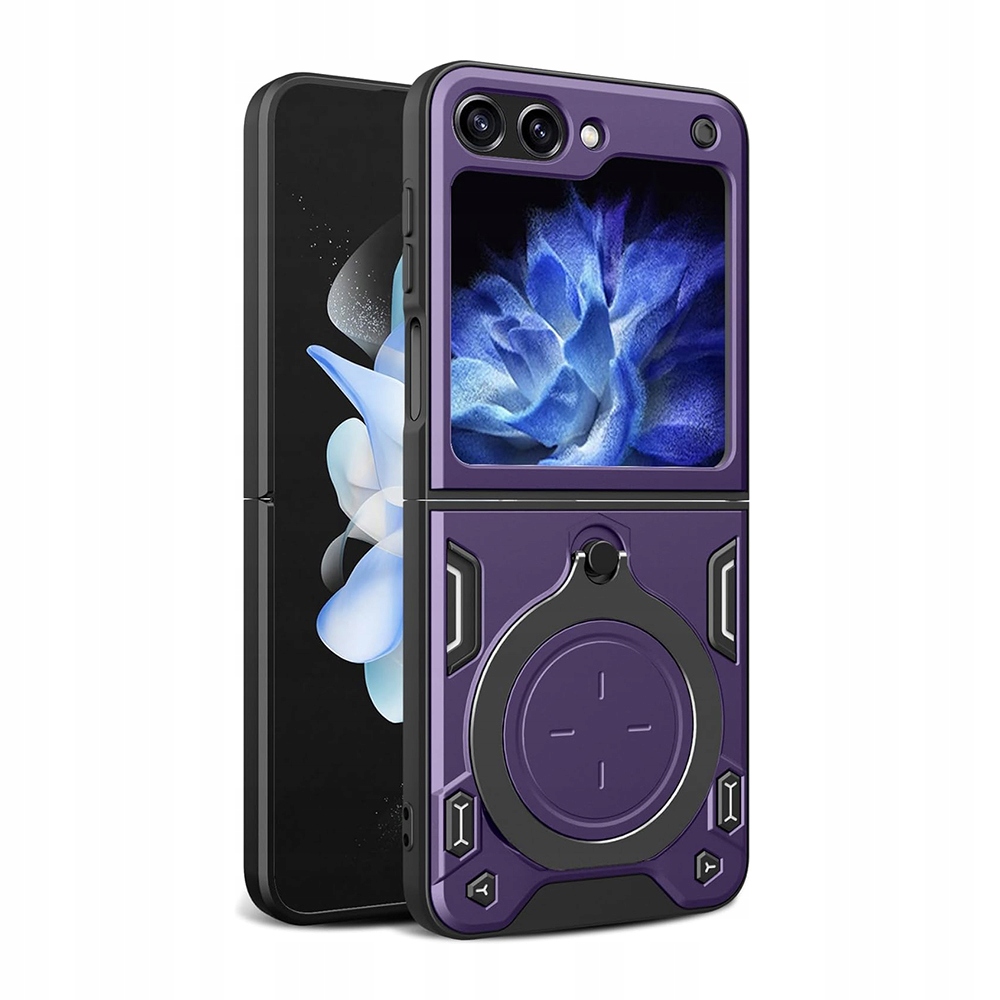 Schutzhülle Für Samsung Galaxy Z Flip5, Camguard Pro, Magnetische Rückseite – Lila