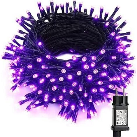 Halloween-dekoration, Lila Lichterkette, 20 M, 200 Leds, Weihnachts-lichterkette Für Den Außenbereich, 8 Modi, Wasserdichtes Led-licht Für Thanksgiving, Horror, Schlafzimmer, Baum, Hochzeit, Party, Ga