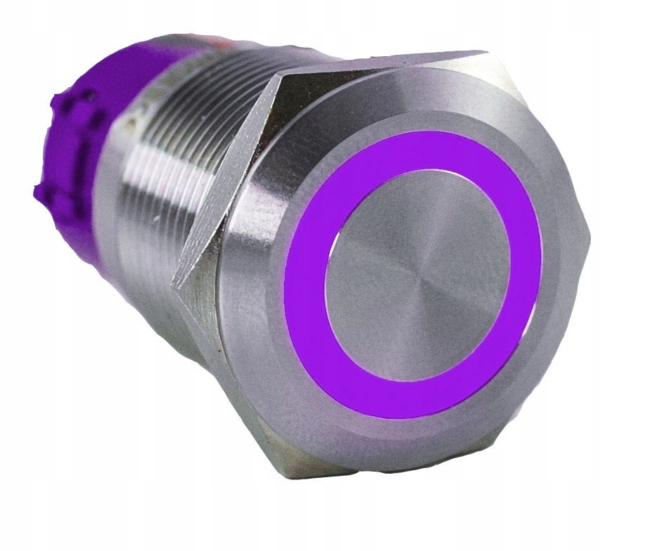 Monostabiler, Vandalensicherer Drucktaster 250 V 5 A 19 X 38 Mm Lila