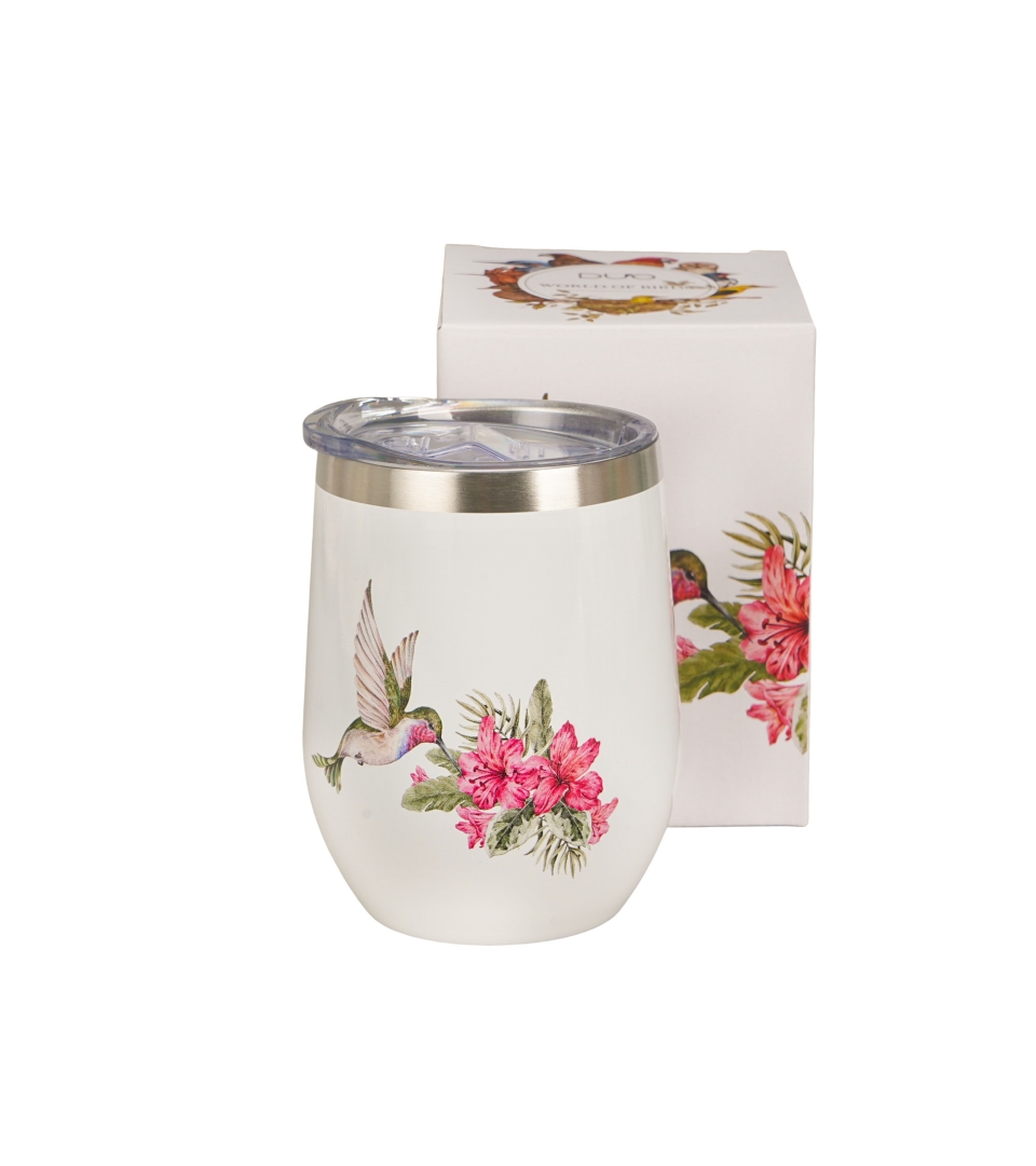 Thermobecher Mit Kolibri-motiv, 330 Ml – Vogelwelt / Tiere