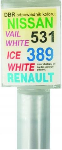 Nissan 531 Vail, Weißer Lack, Kratzerreparatur, 10 Ml Arasystem
