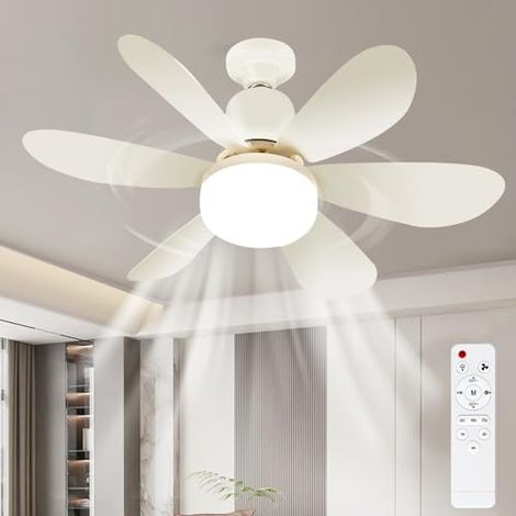 Deckenleuchte Mit Ventilator, Leiser Led-deckenventilator, Mit Licht Und Fernbedienung, 3 Dimmbare Modi, 3 Windgeschwindigkeiten, Timer-funktion, Deckenventilator Für Wohnzimmer, Schlafzimmer