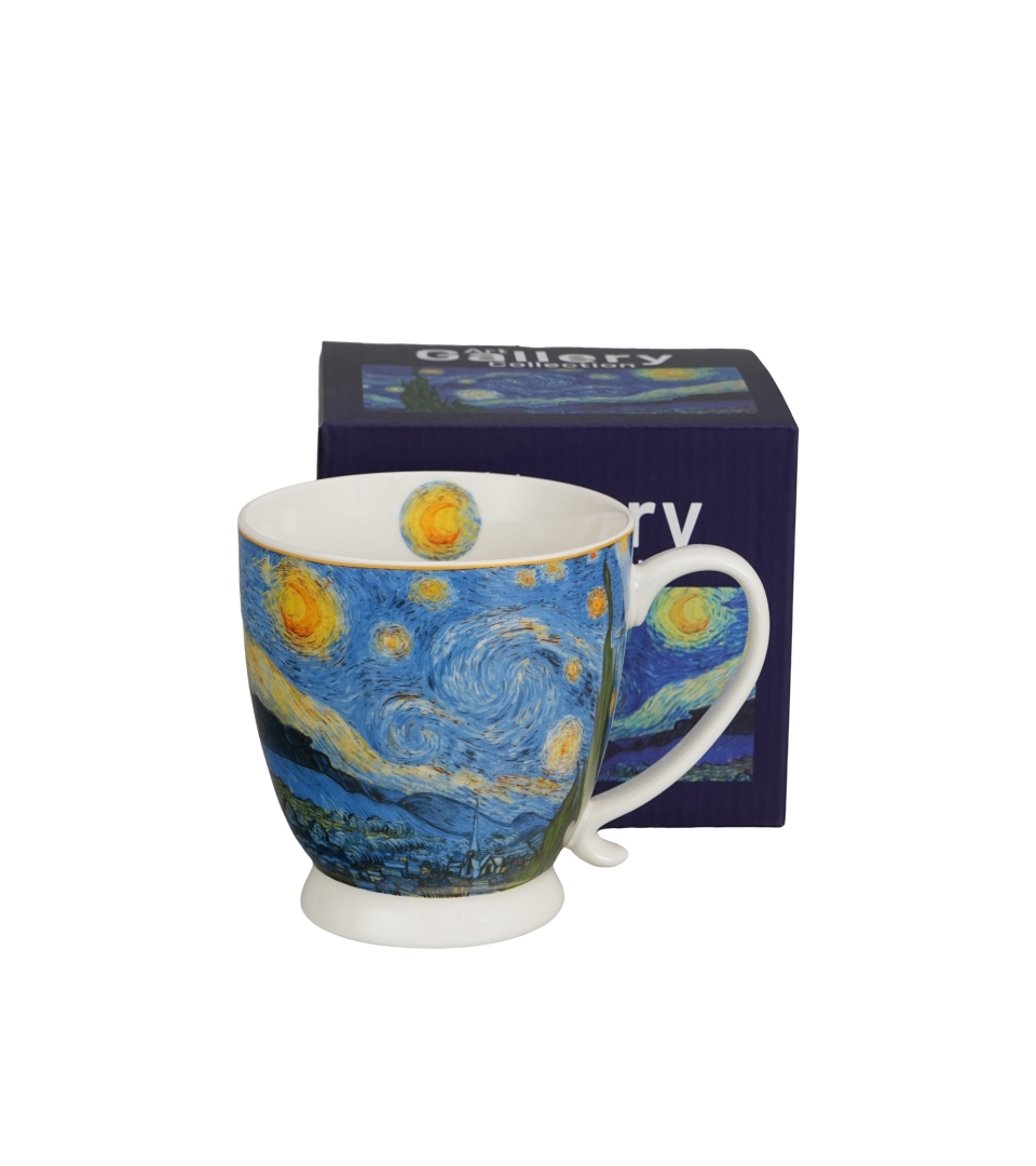 Porzellanbecher Mit Fuß, 510 Ml – Sternennacht Von Vincent Van Gogh