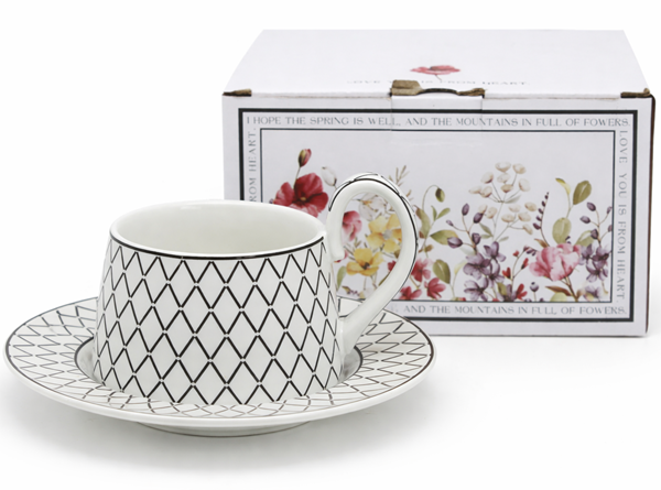 Moderner 300-ml-becher Mit Grometrischem Muster