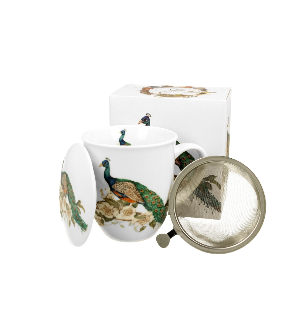Becher Mit Siebeinsatz Und Deckel 400 Ml Paw - Vogelwelt / Tiere