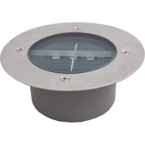 Solarleuchte Für Den Außenbereich, 4 Stück, 3 Led-spot-solar-gartenlampen, Wasserdicht Ip65, Dekoratives Rasenlicht Für Weg, Terrasse, Garten, Auffahrt (rund, Kaltweiß)