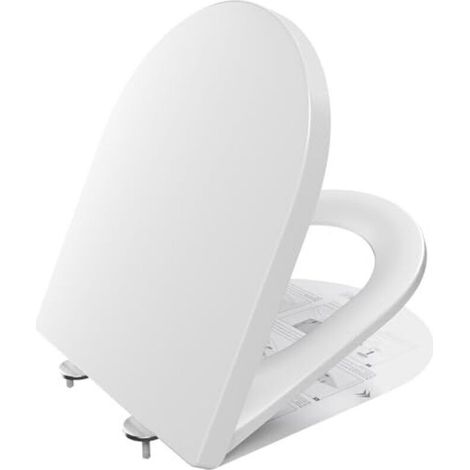Toilettensitz Mit Absenkautomatik, Toilettensitz In D-form, Weißer Toilettensitz, Toilettensitz Mit Schnellverschluss, Toilettensitz, Familien-toilettensitz, Toilettensitz Mit Absenkautomatik, Toilett