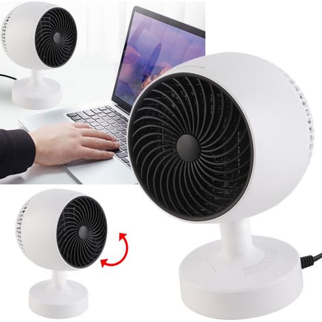 Tragbarer Heizlüfter Für Den Kalt- Und Heißgebrauch, Mini-heizgerät Mit Verstellbarem Winkel Für Zuhause, Büro, Büro, 100–240 V, Weißer Eu-stecker