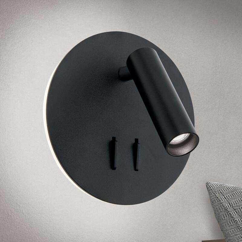 [gebraucht] B-ware Led-wandleuchte Lenny Mit 2 Lichtquellen Schwarz Wandlampe Lampe Leuchte Spot
