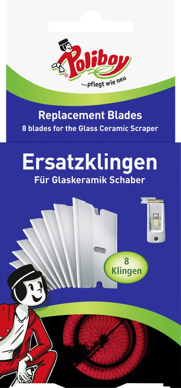 Poliboy - Ersatzklingen Für Glaskeramik Schaber 8 Stück Kochfeldschaber