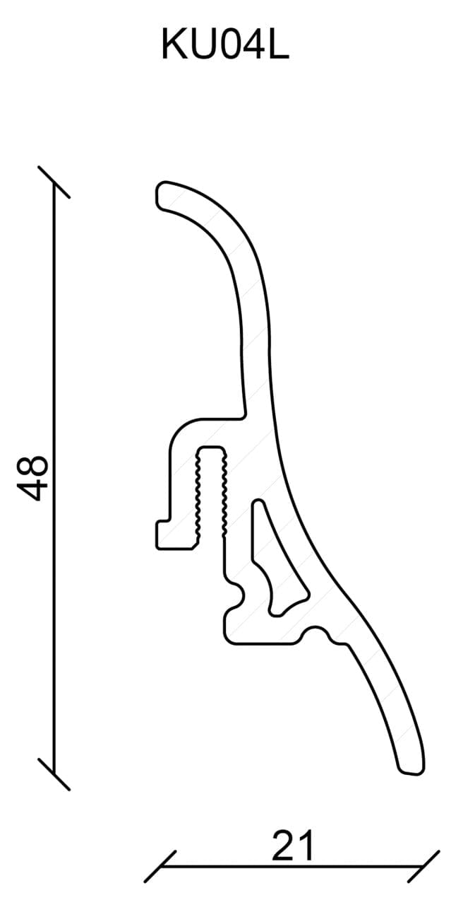 Fn Neuhofer Fußleiste 250 Cm 48 X 21 Mm Weiß Leisten