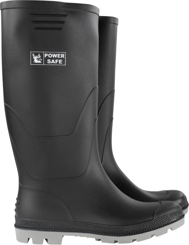 Power Safe Pvc-stiefel Hoch Schwarz-grau Stiefel