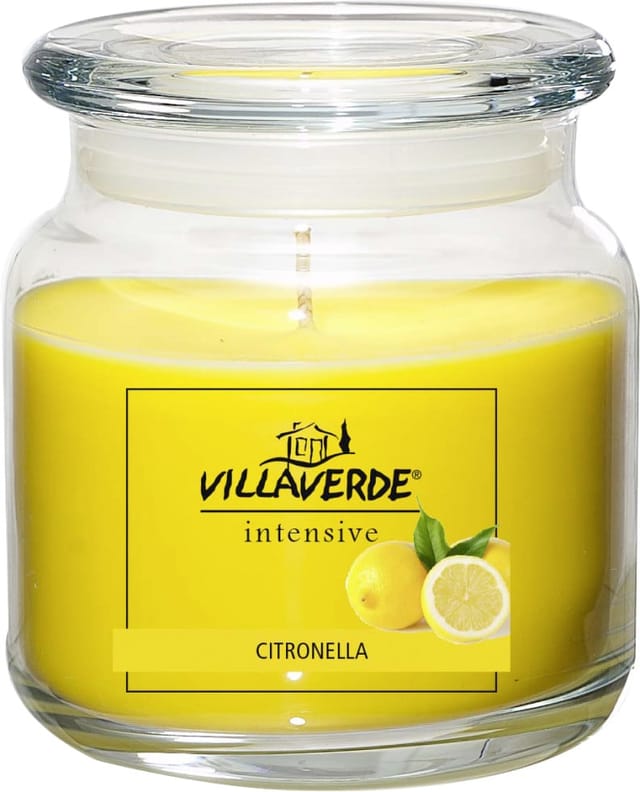 Villa Verde - Duftkerze Im Glas M. Deckel Citronella, Höhe 10 Cm, Ø 10 Cm Duftkerzen
