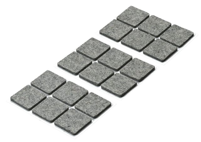 Parkettgleiter Grau 25 X 25 X 3.0 Mm - 18 Stück Filzgleiter - Hettich