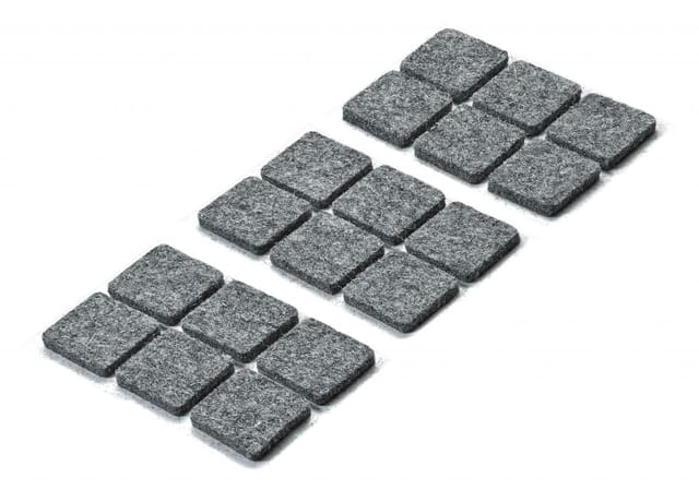 Parkettgleiter Grau 20 X 20 X 3.0 Mm - 18 Stück Filzgleiter - Hettich