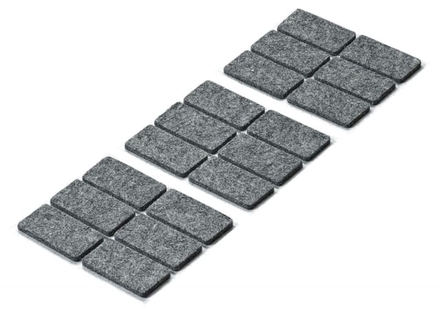 Parkettgleiter Grau 40 X 20 X 3.0 Mm - 18 Stück Filzgleiter - Hettich