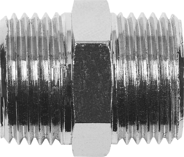 Cornat - Doppelnippel Verchromt 3/8 Ag X Ø 10 Mm Messing Verchromt, 3/8 Ag X Ø 10 Mm Anschlussschläuche