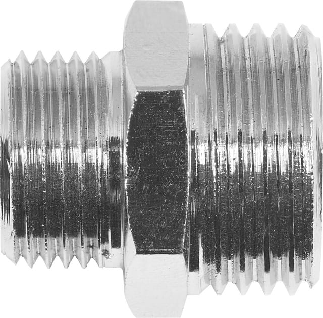 Cornat - Doppelnippel Verchromt 1/2 Ag X Ø 12 Mm 3/8 Ag X Ø 10 Mm Schraubfittings