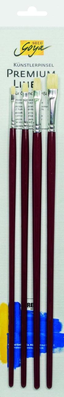 Kreul - Solo Goya Künstlerpinsel Set Borst-gusowpinsel Öl-/acrylfarbe 4 Stück Pinsel & Stifte